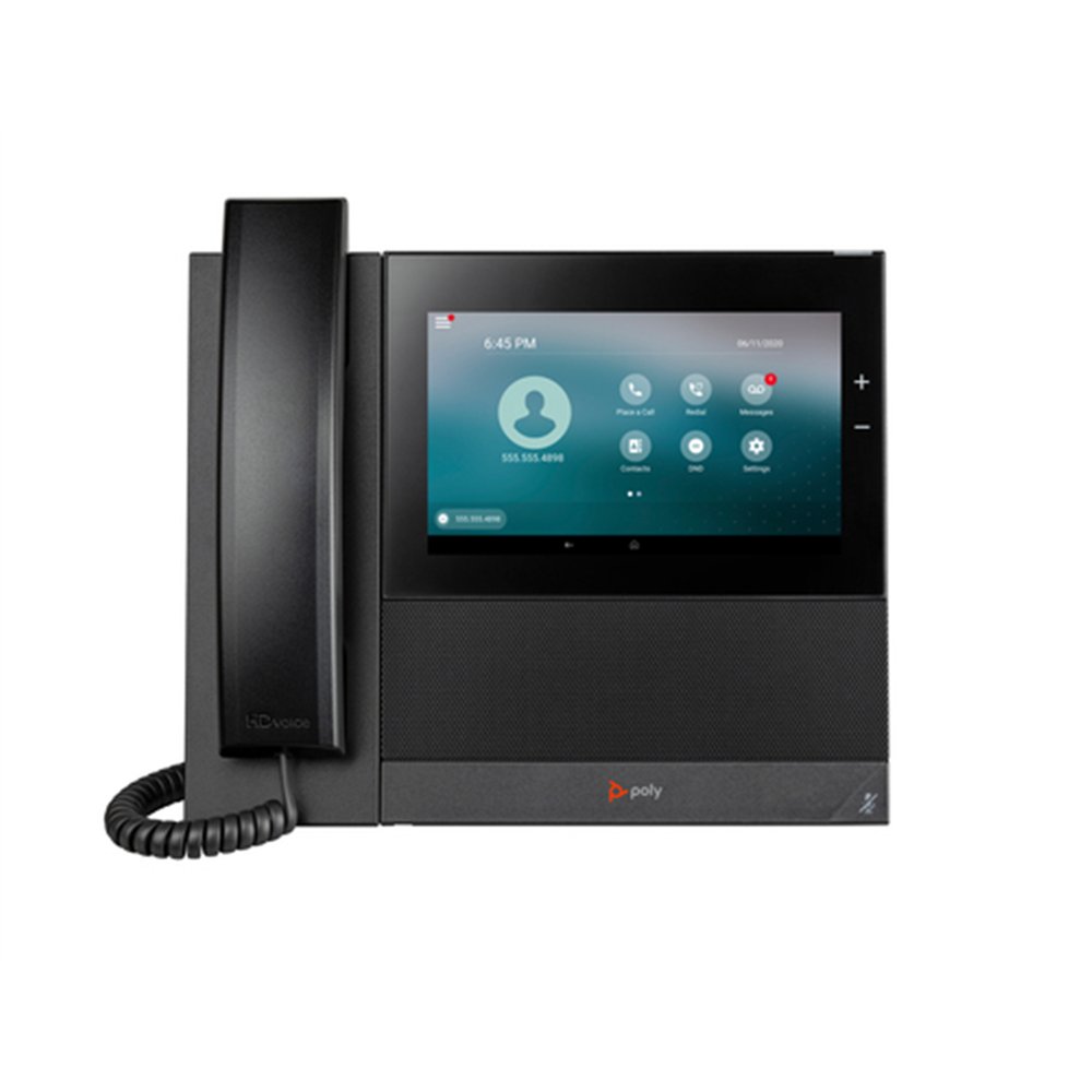 HP Poly Téléphone multimédia professionnel Poly CCX 600 avec Open SIP et compatible PoE