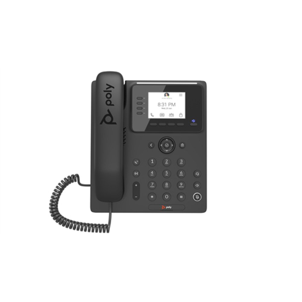 HP Poly Téléphone multimédia professionnel Poly CCX 350 pour Microsoft Teams et compatible PoE