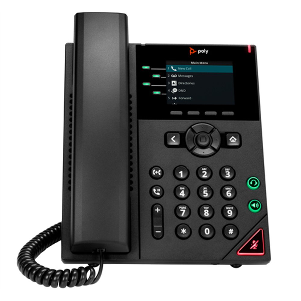 HP Poly Téléphone IP Poly VVX 250 à 4 lignes et compatible PoE GSA/TAA