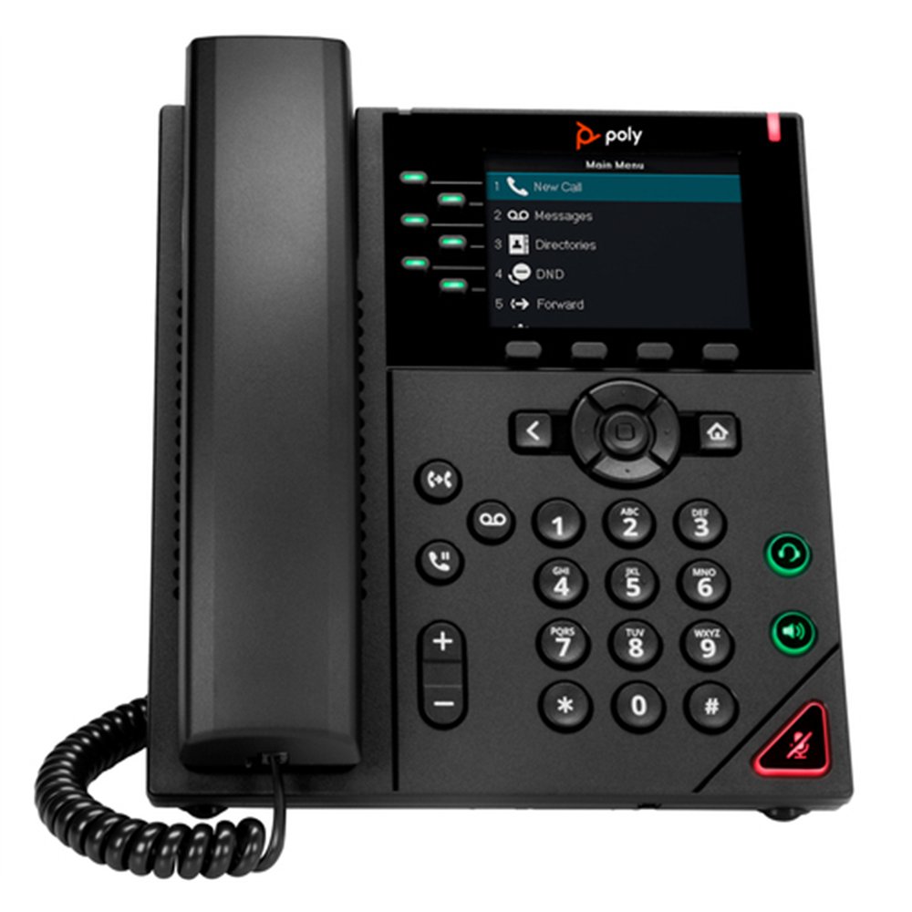 HP Poly Téléphone IP Poly VVX 350 à 6 lignes et compatible PoE