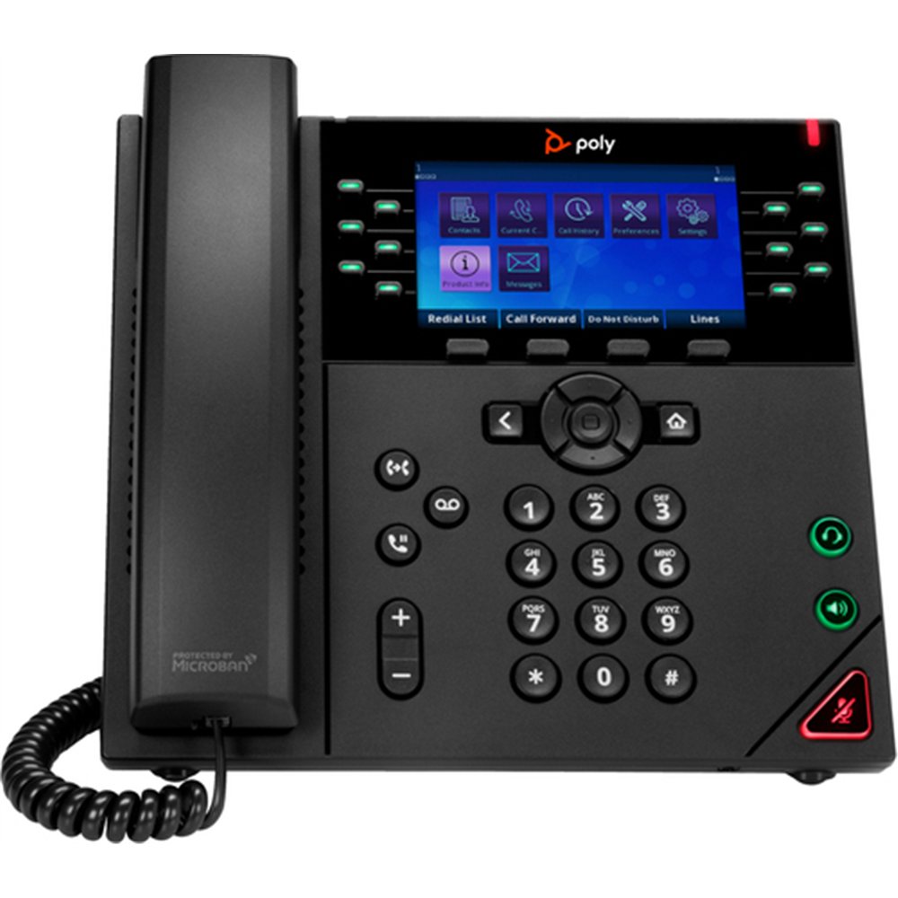 HP Poly Téléphone IP Poly OBi VVX 450 à 12 lignes et compatible PoE avec module d’alimentation