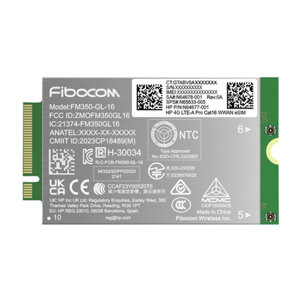 HP 4G LTE-A Pro Cat16 WWAN carte et adaptateur d'interfaces