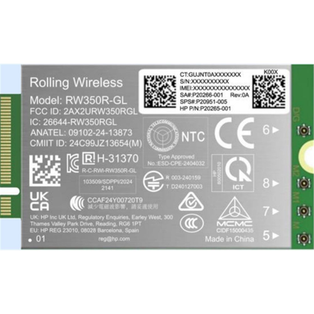 HP 4G LTE-Advanced Pro Cat19 WWAN carte et adaptateur d'interfaces Interne