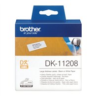 Brother DK-11208 ruban d'étiquette Noir sur blanc