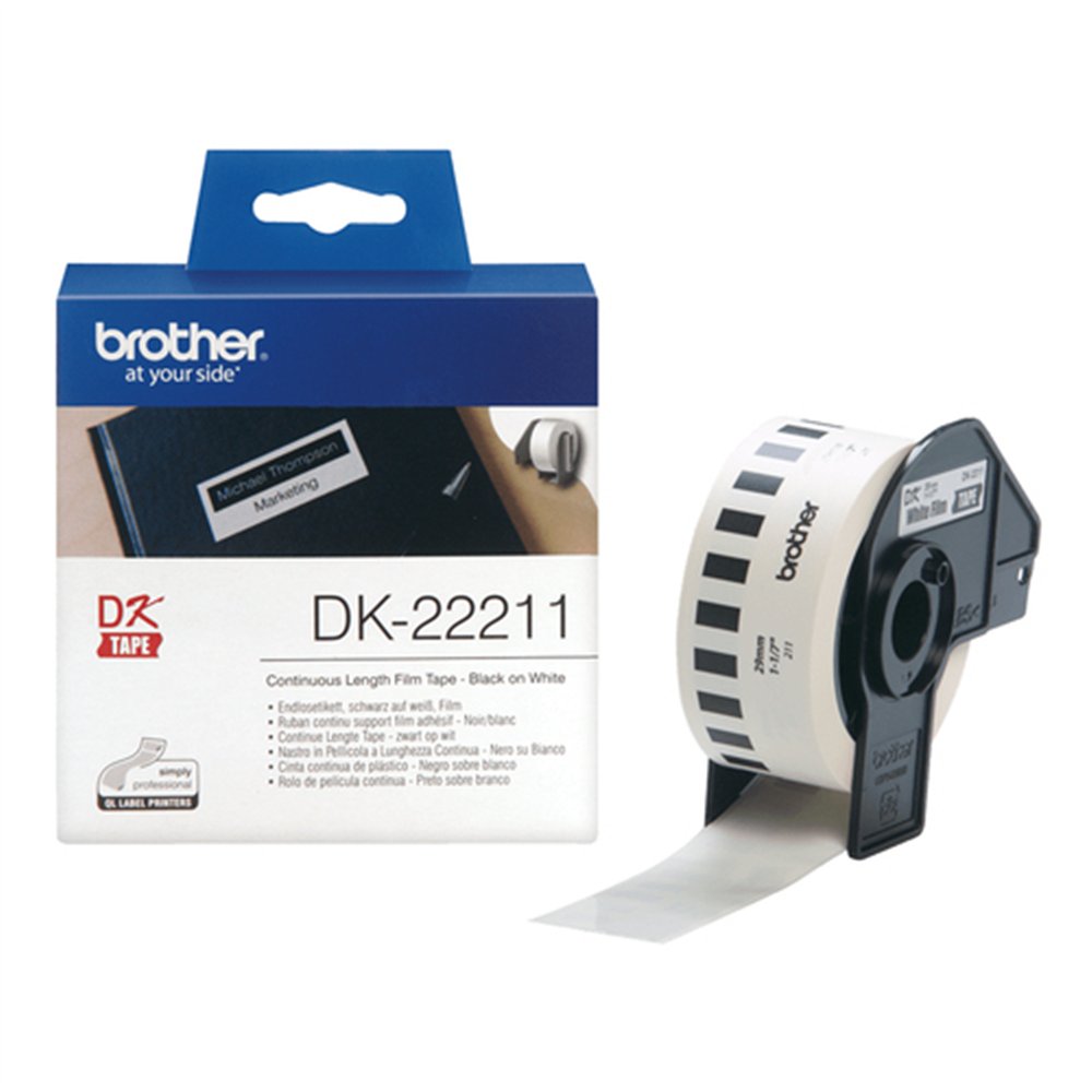 Brother DK-22211 ruban d'étiquette Noir sur blanc