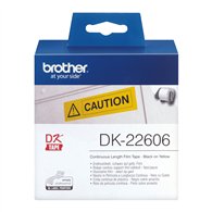 Brother DK-22606 ruban d'étiquette Noir sur jaune