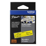 Brother FLE-6511 ruban d'étiquette Noir sur jaune