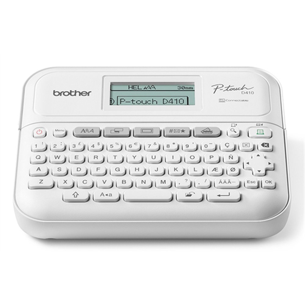 Brother PT-D410 imprimante pour étiquettes Transfert thermique 180 x 180 DPI 20 mm/sec Avec fil TZe QWERTY