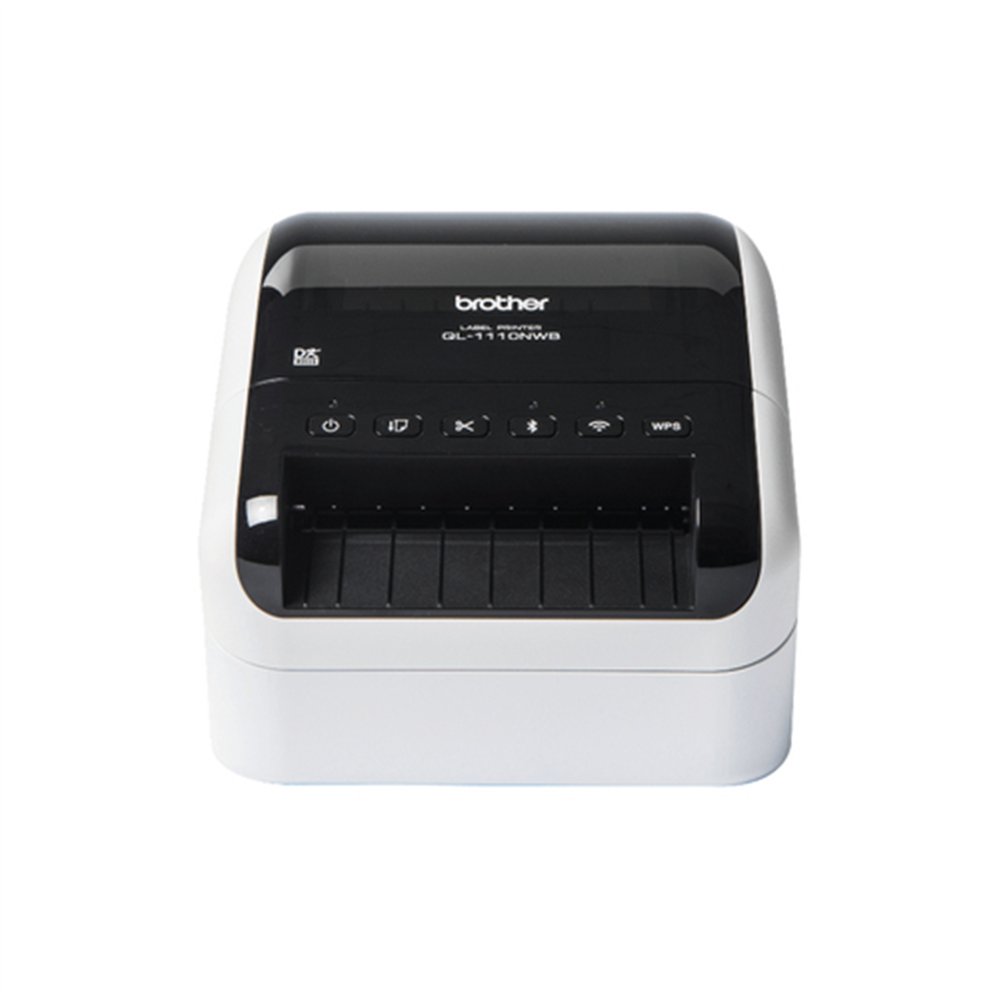 Brother QL-1110NWB imprimante pour étiquettes Thermique directe 300 x 300 DPI 110 mm/sec Avec fil &sans fil Ethernet/LAN DK