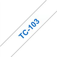Brother TC-103 ruban d'étiquette Bleu sur transparent