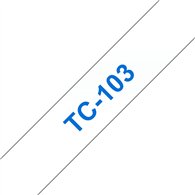 Brother TC-103 ruban d'étiquette Bleu sur transparent