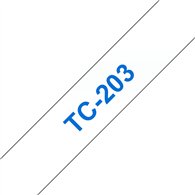 Brother TC-203 ruban d'étiquette Bleu sur blanc