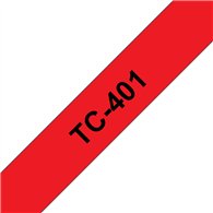 Brother TC-401 ruban d'étiquette Noir sur rouge