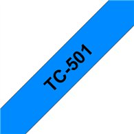 Brother TC-501 ruban d'étiquette Noir sur bleu