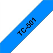 Brother TC-501 ruban d'étiquette Noir sur bleu