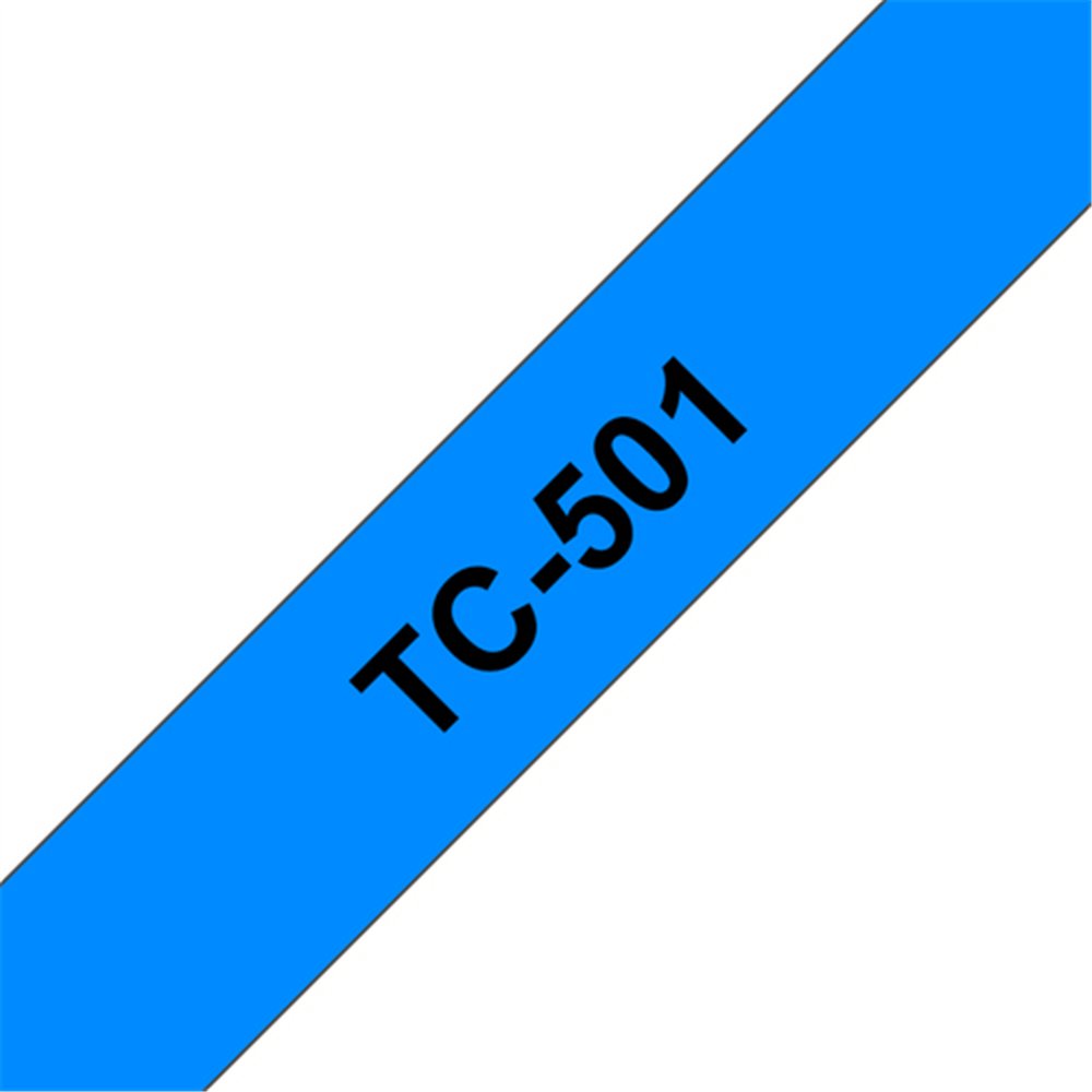 Brother TC-501 ruban d'étiquette Noir sur bleu