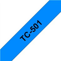 Brother TC-501 ruban d'étiquette Noir sur bleu