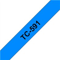 Brother TC-591 ruban d'étiquette Noir sur bleu