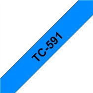 Brother TC-591 ruban d'étiquette Noir sur bleu