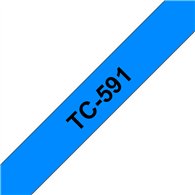 Brother TC-591 ruban d'étiquette Noir sur bleu