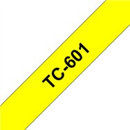 Brother TC-601 ruban d'étiquette Noir sur jaune