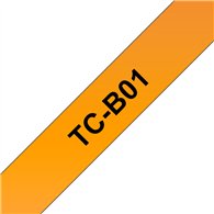 Brother TC-B01 ruban d'étiquette Noir sur fond orange fluorescent