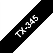 Brother TX-345 ruban d'étiquette Blanc sur noir