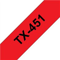 Brother TX-451 ruban d'étiquette Noir sur rouge