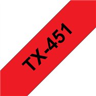 Brother TX-451 ruban d'étiquette Noir sur rouge