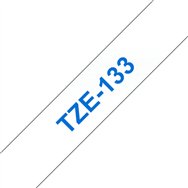 Brother TZE-133 ruban d'étiquette Bleu sur transparent