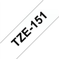Brother TZE-151 ruban d'étiquette Noir sur transparent
