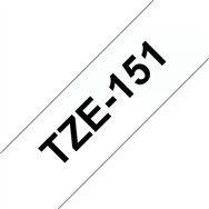 Brother TZE-151 ruban d'étiquette Noir sur transparent