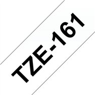 Brother TZE-161 ruban d'étiquette Noir sur transparent
