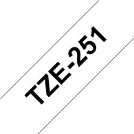 Brother TZE-251 ruban d'étiquette Noir sur blanc
