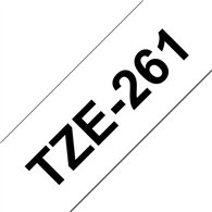 Brother TZE-261 ruban d'étiquette Noir sur blanc TZ