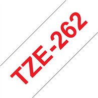 Brother TZE-262 ruban d'étiquette Rouge sur blanc