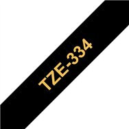 Brother TZE-334 ruban d'étiquette Or sur noir