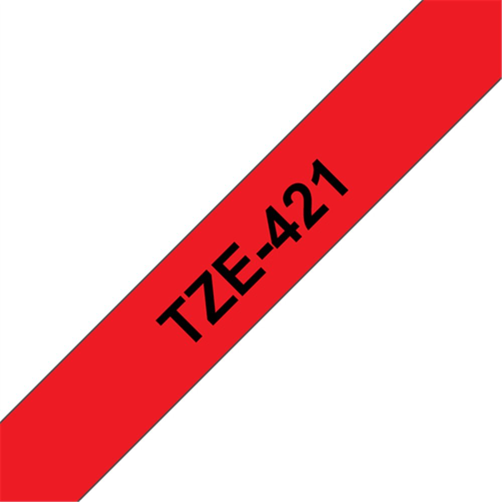 Brother TZE-421 ruban d'étiquette Noir sur rouge
