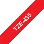 Brother TZE-435 ruban d'étiquette Blanc sur rouge