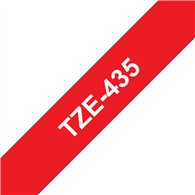 Brother TZE-435 ruban d'étiquette Blanc sur rouge