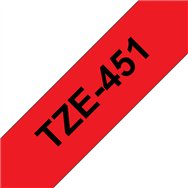Brother TZE-451 ruban d'étiquette Noir sur rouge TZ