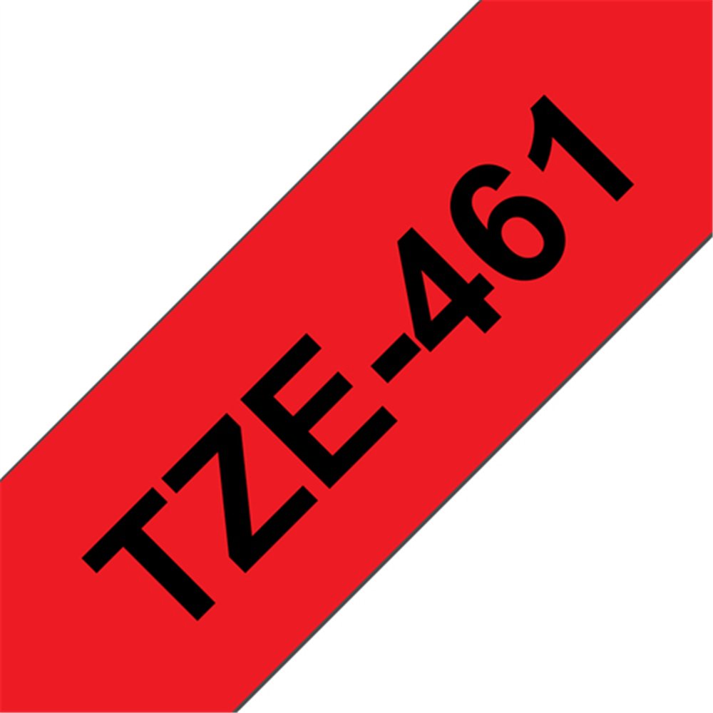 Brother TZE-461 ruban d'étiquette Noir sur rouge