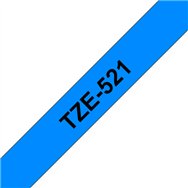 Brother TZE-521 ruban d'étiquette Noir sur bleu
