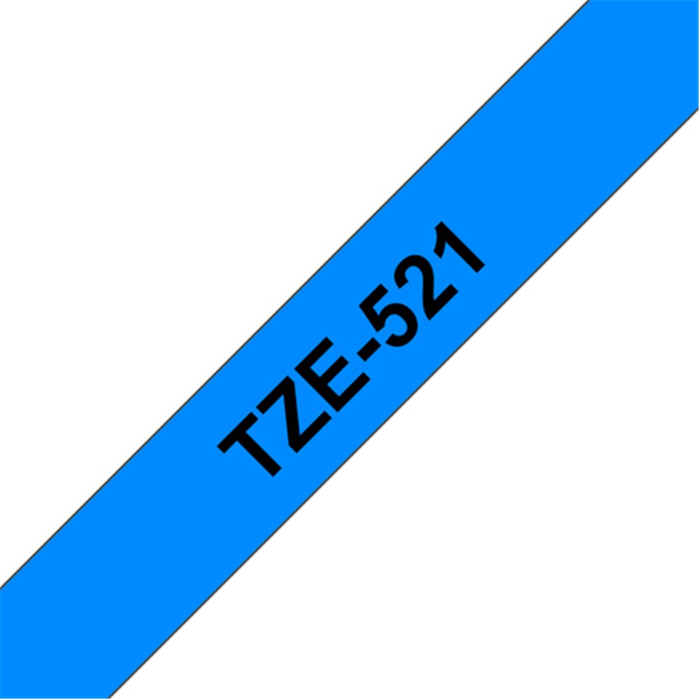 Brother TZE-521 ruban d'étiquette Noir sur bleu