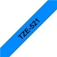 Brother TZE-521 ruban d'étiquette Noir sur bleu
