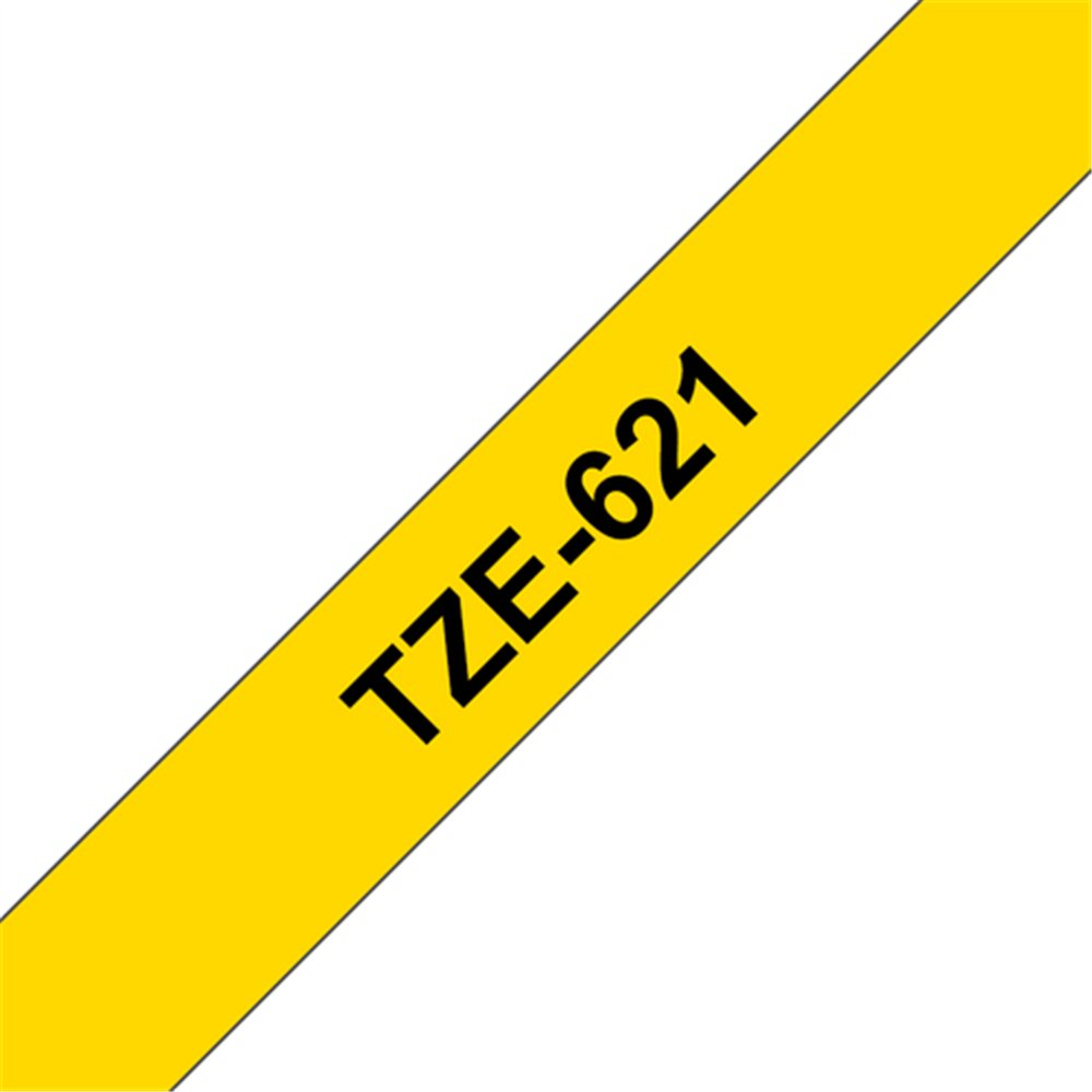 Brother TZE-621 ruban d'étiquette Noir sur jaune