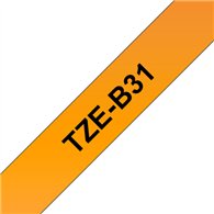 Brother TZE-B31 ruban d'étiquette Noir sur fond orange fluorescent