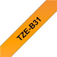 Brother TZE-B31 ruban d'étiquette Noir sur fond orange fluorescent