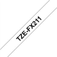 Brother TZE-FX211 ruban d'étiquette Noir sur blanc