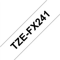 Brother TZE-FX241 ruban d'étiquette Noir sur blanc TZ